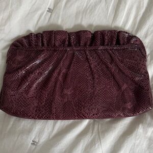 Lauren Merkin Burgundy Clutch